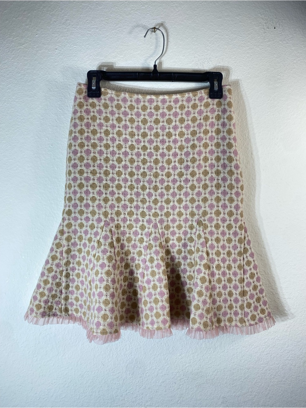 Betsy Johnson New York Tweed Polka Dot Skirt Size 2